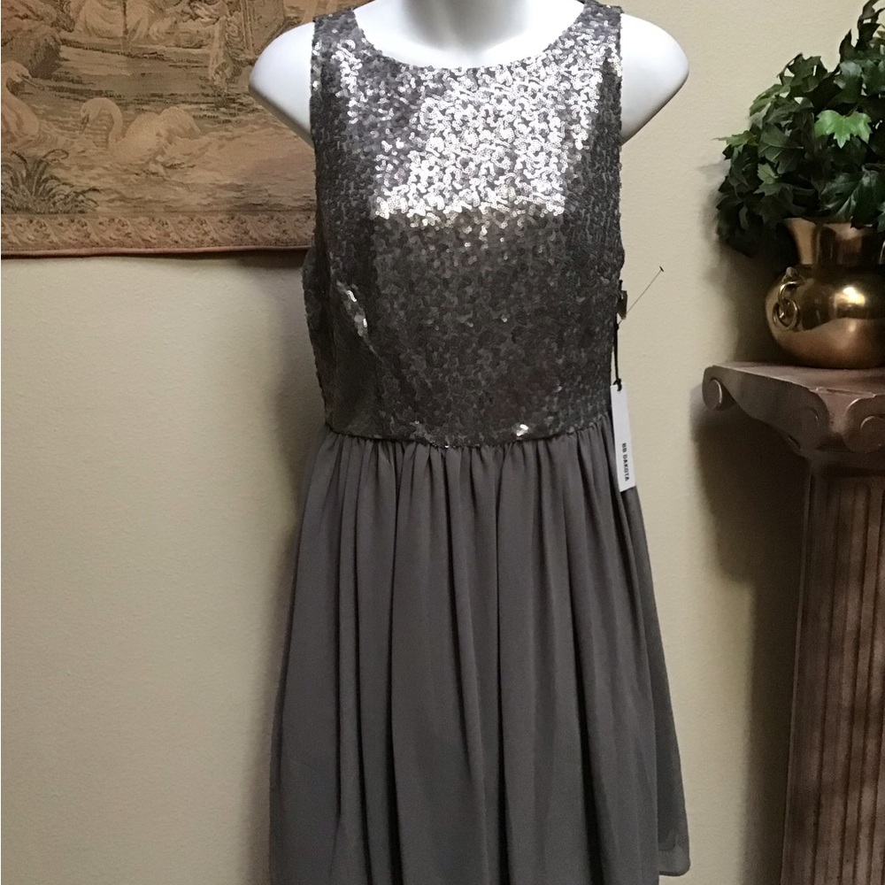 BB DAKOTA ,  Gray sequin dress, girls size 6